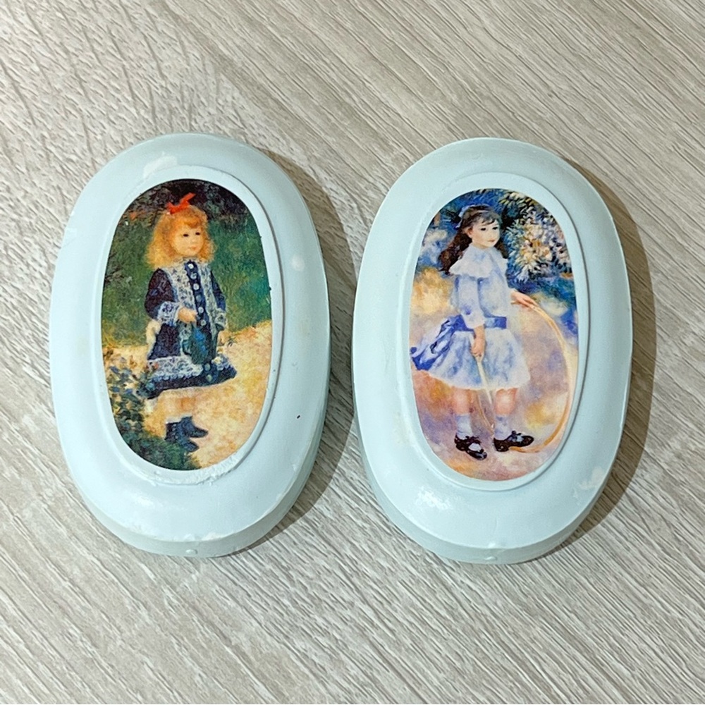 Vintage Avon Renoir Art Soap Set – Girl with a Watering Can & Girl with a Hoop